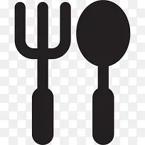小叉子和勺子图标