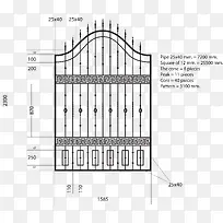 铁门cad图