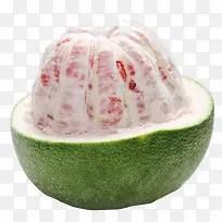 剥了一半皮的柚子