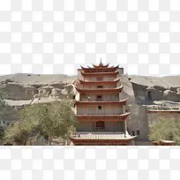 晴天的莫高窟