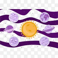 紫色星系矢量