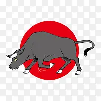 愤怒的公牛卡通形象