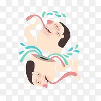 卡通怪物脑袋