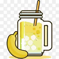 香蕉饮品简笔画