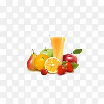 水果与橙汁