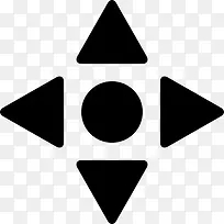 方位星圆的四个三角形图标