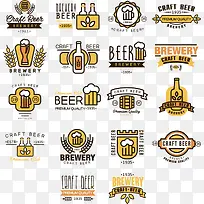 彩色啤酒节卡通图标设计图片