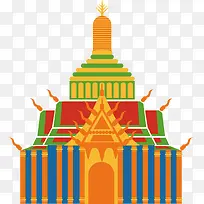 泰国宫殿矢量图