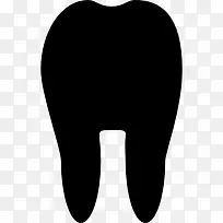 牙齿的轮廓图标