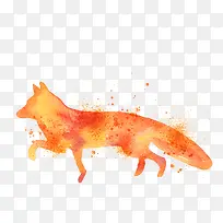 水彩狐狸