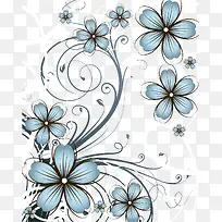 花，花朵，蓝色，淘宝素材，花纹