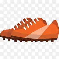 足球比赛橘色球鞋