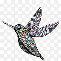 彩色装饰插画鸟