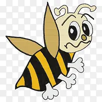 卡通悲伤小蜜蜂