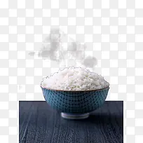 冒热气的白米饭