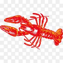 红色小龙虾创意设计