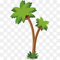 海岛上的椰子树