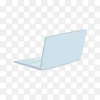 淡蓝色的笔记本电脑