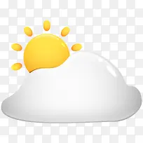 卡通天气预报简约标识海报设计