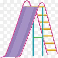 矢量图紫色的长滑梯