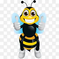 竖拇指的蜜蜂