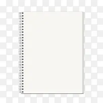 白色空白线圈笔记本