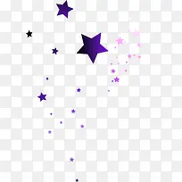手绘紫色星星五角星