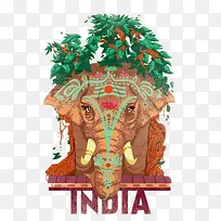 印度风情大象