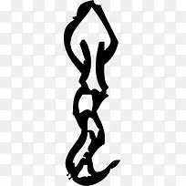 鼠甲骨文字体