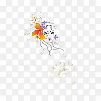 素描的女人头像
