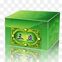 绿色环保三立长方形盒子
