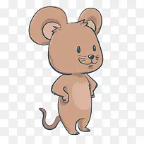 棕色手绘设计老鼠