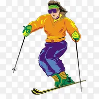 炫酷的滑雪人