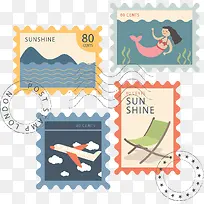 旅游纪念邮票