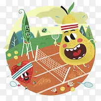 梨子草莓大网球