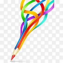 铅笔 炫酷 科技元素 彩色铅笔