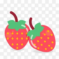 红黄色点状水果草莓