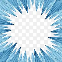 蓝色冰插画