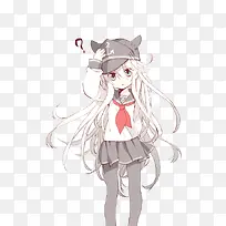 发愁的少女
