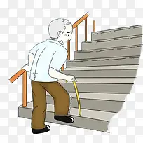 卡通上楼梯