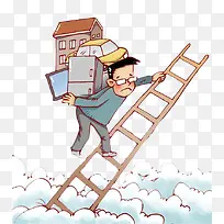 艰难行走的男人