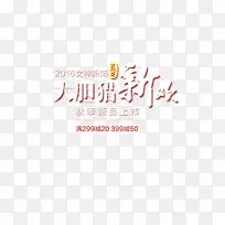 大胆猎新欢文字排版