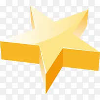 黄色五角星手绘元素