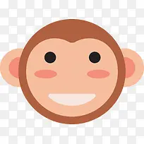 微笑的可爱猴子表情