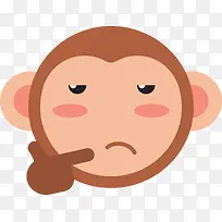 呆萌的猴子表情图