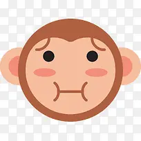 萌萌的可爱猴子表情图