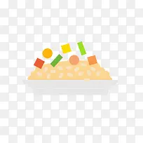 卡通手绘卡通蛋炒饭