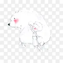 男孩与大白熊