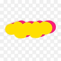 黄色云朵形状装饰牌