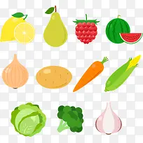 蔬菜水果矢量元素